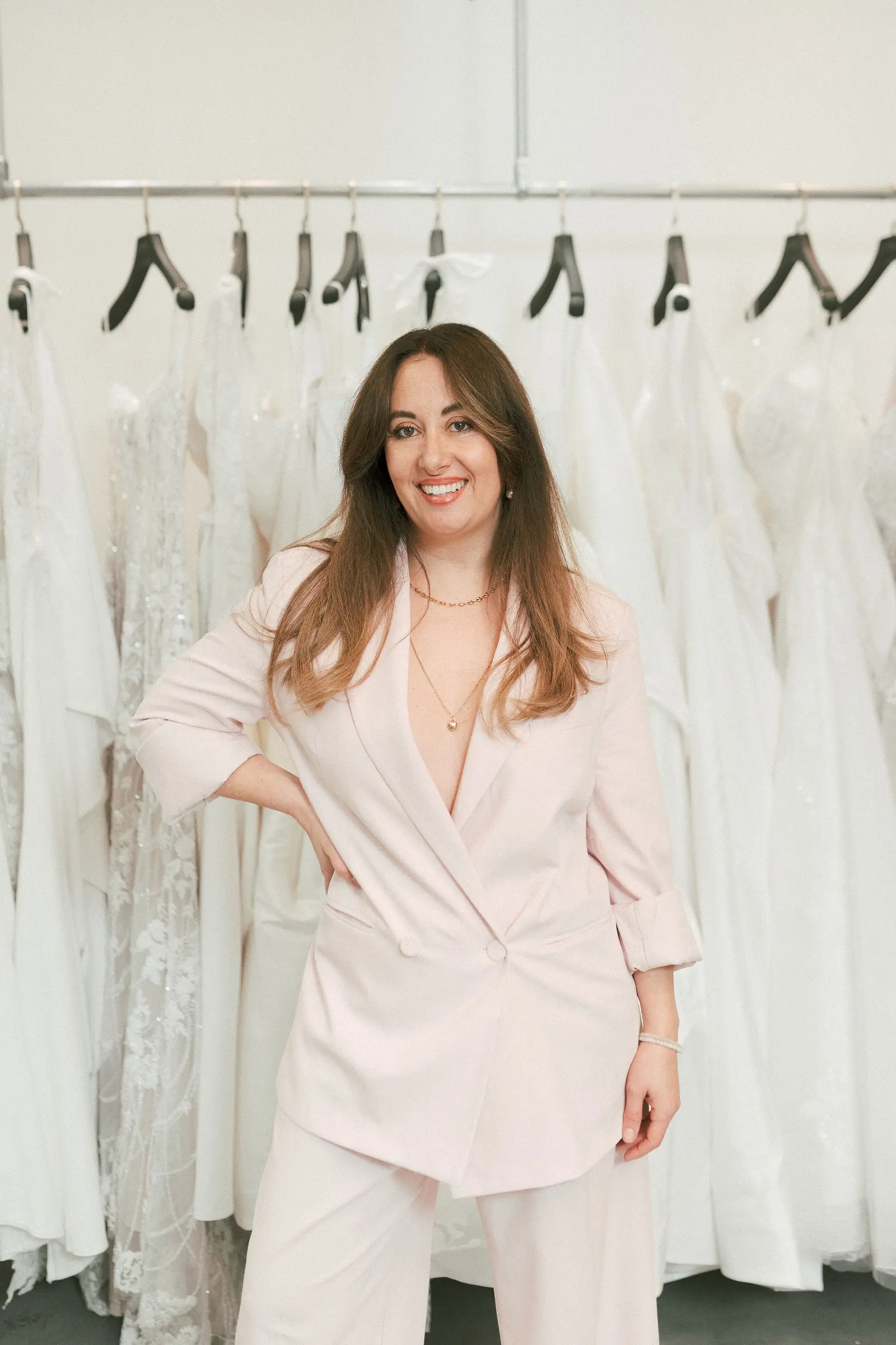 Adriana Garcia on the sales floor at Cande Bridal Boutique in Kelowna, British Columbia